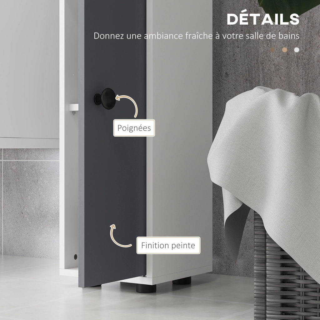 Armadio bagno ¨C zephmum ¨C grigio 20x20x180 cm
