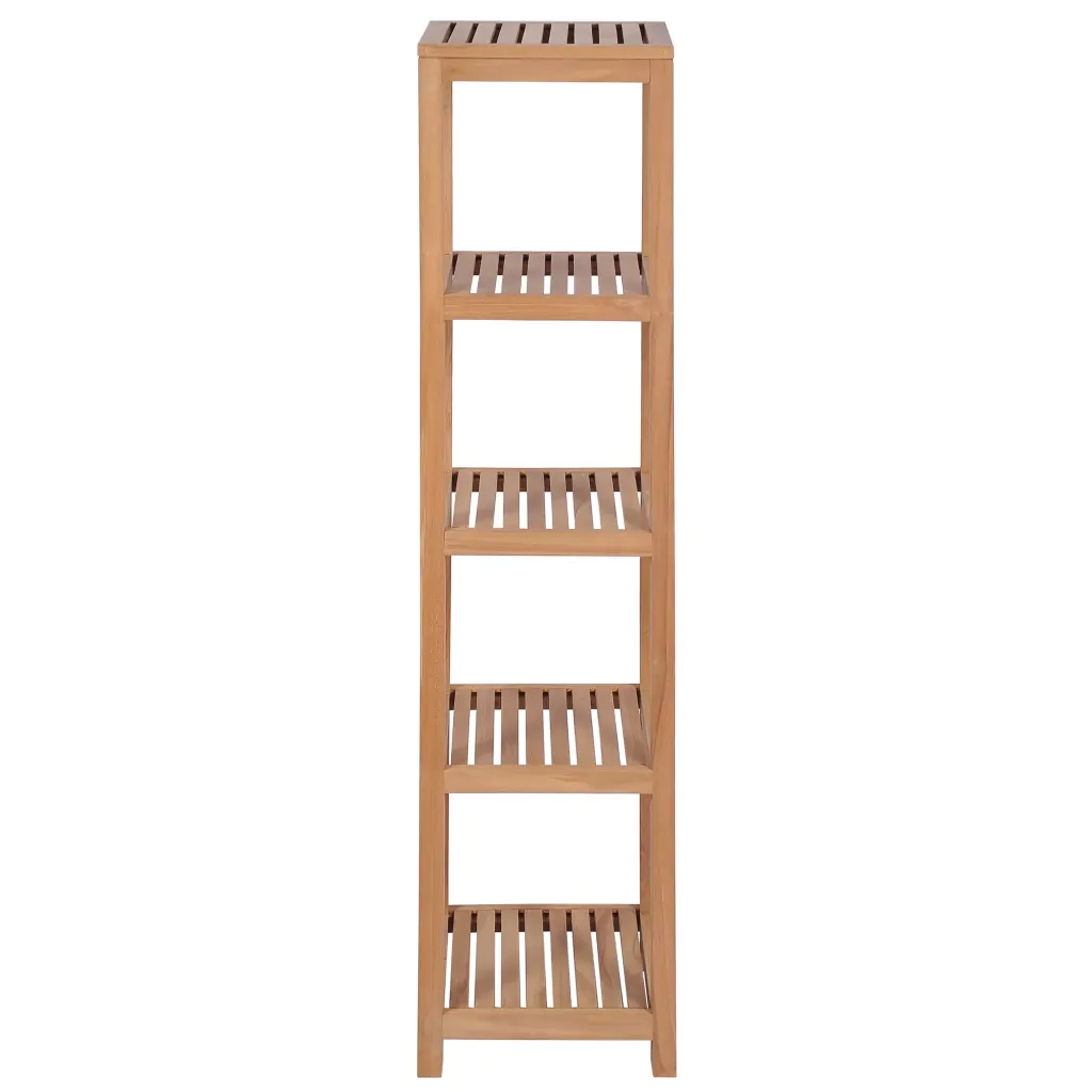Scaffale per Bagno a 4 Ripiani in Massello di Teak 42x42x165cm 246500