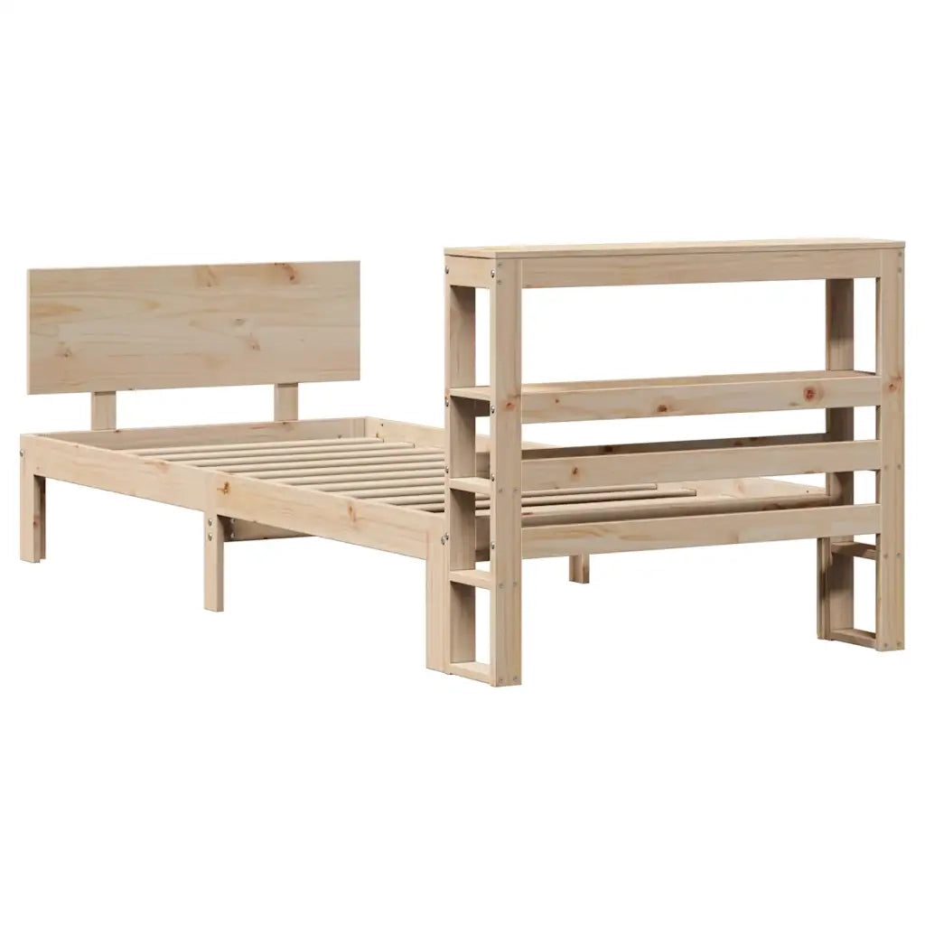 Giroletto con Testiera 75x190 cm in Legno Massello di Pino