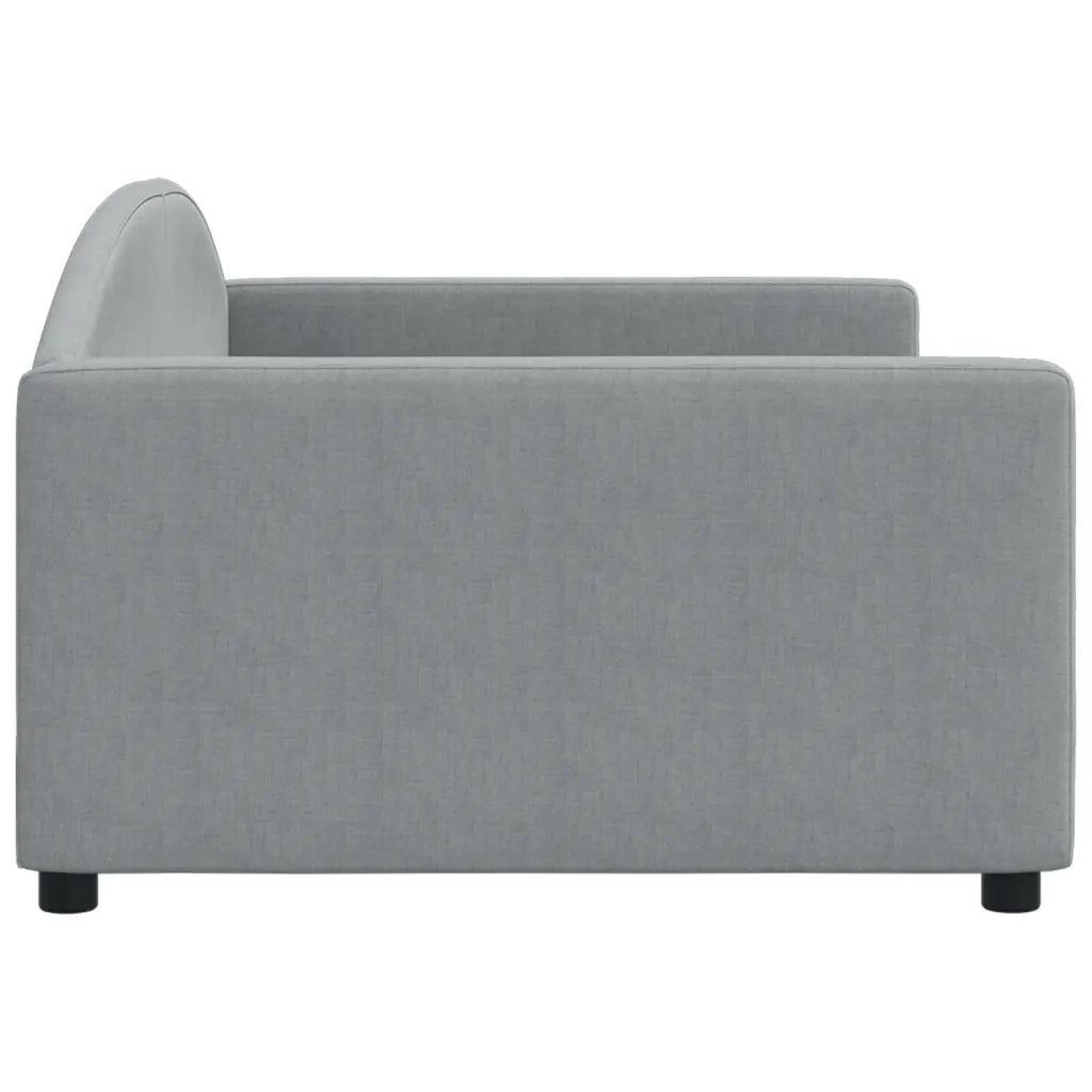 Letto da Giorno Grigio Chiaro 100x200 cm in Tessuto 354116
