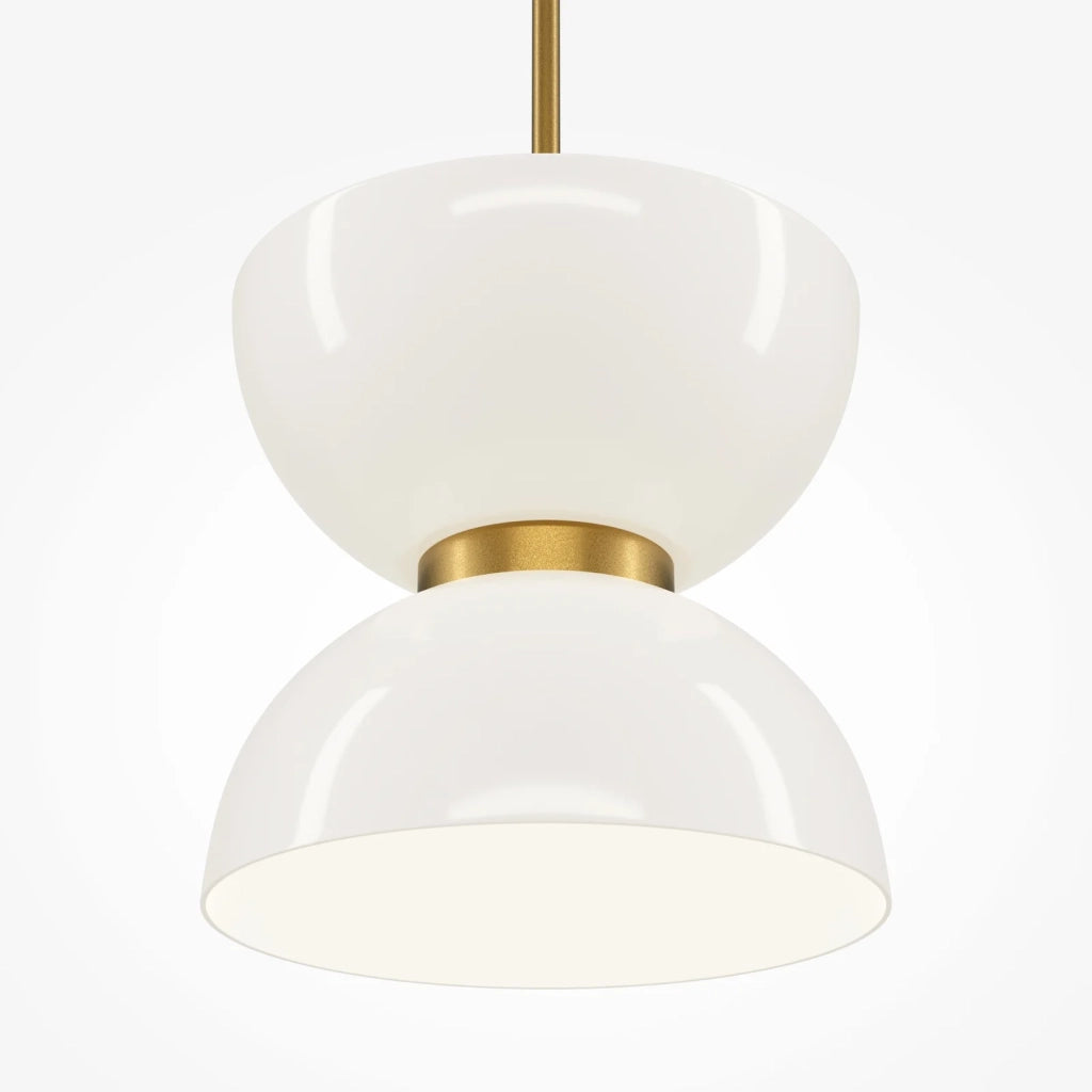 Maytoni Lampadario Moderno Kyoto 1 luce LED integrato oro metallo vetro