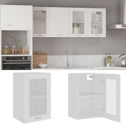 Armadio Sospeso con Vetro “Lyon” Bianco 40x31x60 cm 802505