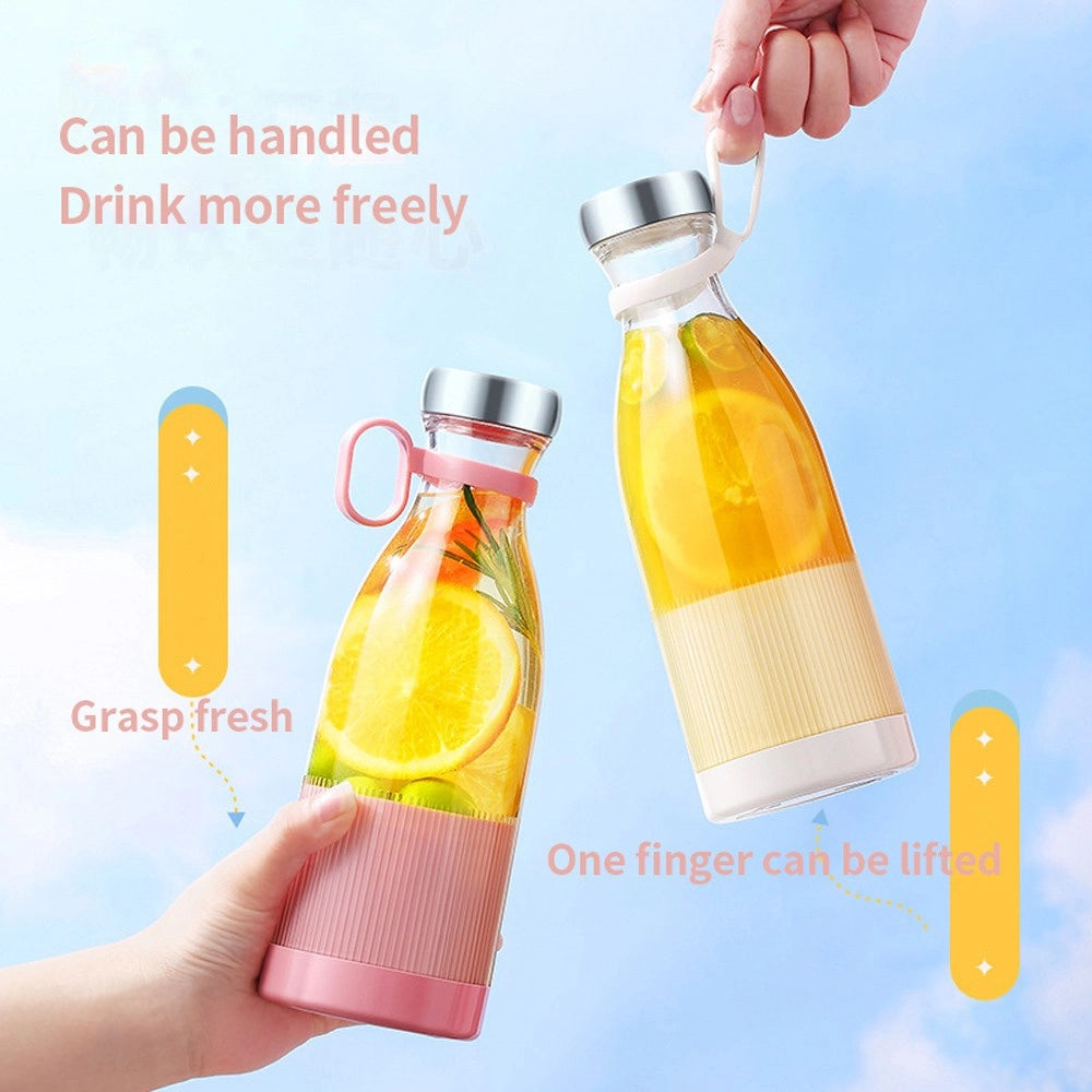Trade Shop - Mini Frullatore Portatile Ricaricabile Usb Bottiglia 380 Ml Per Viaggi, Ufficio -