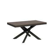 Tavolo allungabile 90x160/420 cm Volta Evolution Noce telaio Antracite