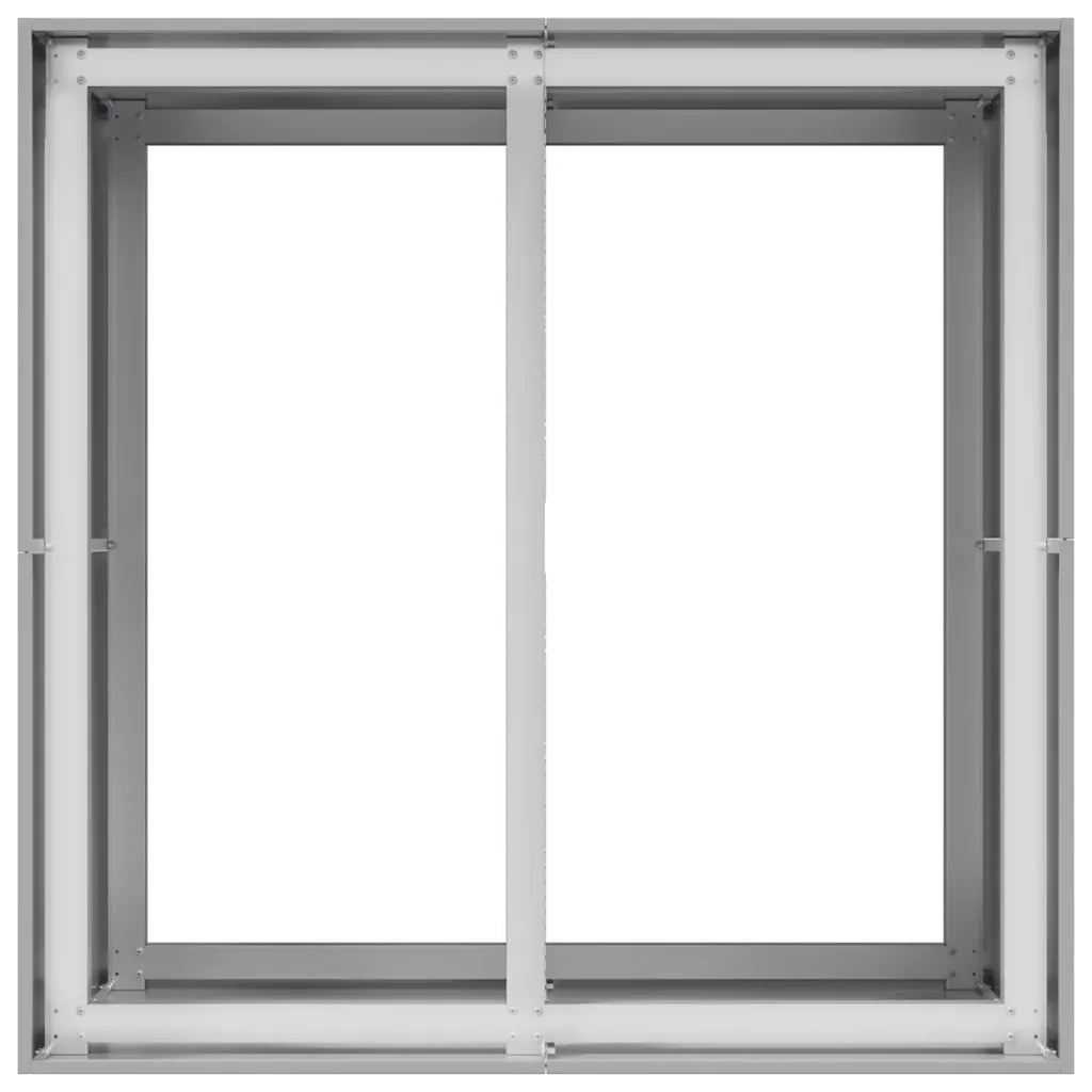 Fioriera-Vaso-Contenitore per Piante 80x80x80 cm in Acciaio Zincato