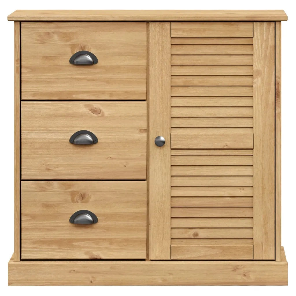 Credenza | Madia | Buffet da pranzo | Armadio da pranzo con Cassetti VIGO 78x40x75cm Legno Massello Pino