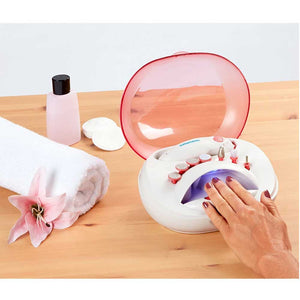 Set Fresa Lima Elettrica Manicure Pedicure + Asciuga Smalto Unghie a Batteria Grundig