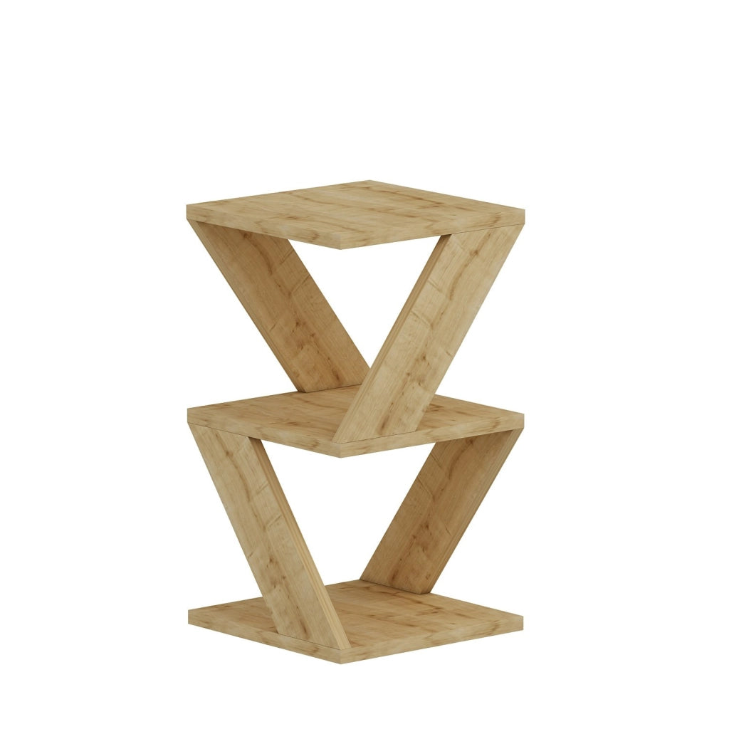 Tavolino laterale in legno "Albeni" - 30 x 30 x 50 cm - Rovere Zaffiro