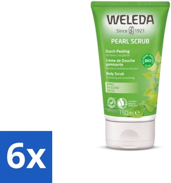 Douchecrème Scrub a Perle con Olio di Betulla - 150 ml - Confezione Economica - 6 pezzi