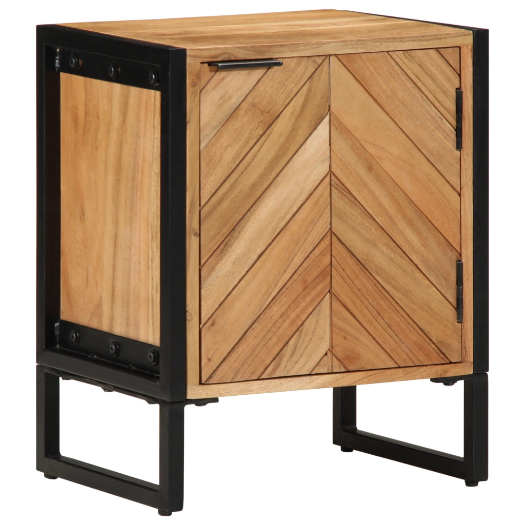 Comodino 40x30x50 cm in legno massello di acacia