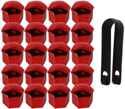 Fascette universali 20 pezzi - Copertura - Impermeabili - In plastica - 21 mm - Rosso con clip - Fascette di chiusura