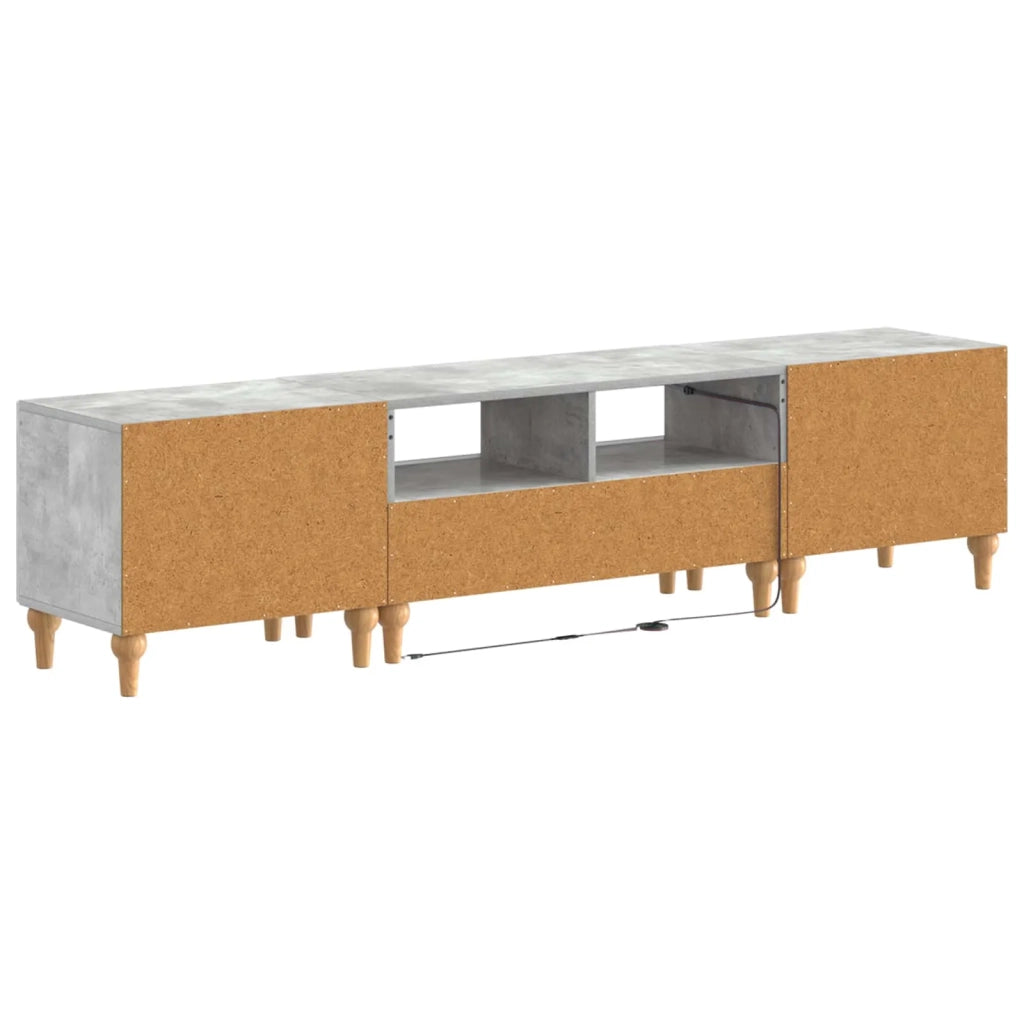 Mobile TV LED a 3 pezzi Grigio Cemento Legno ingegnerizzato 3416500