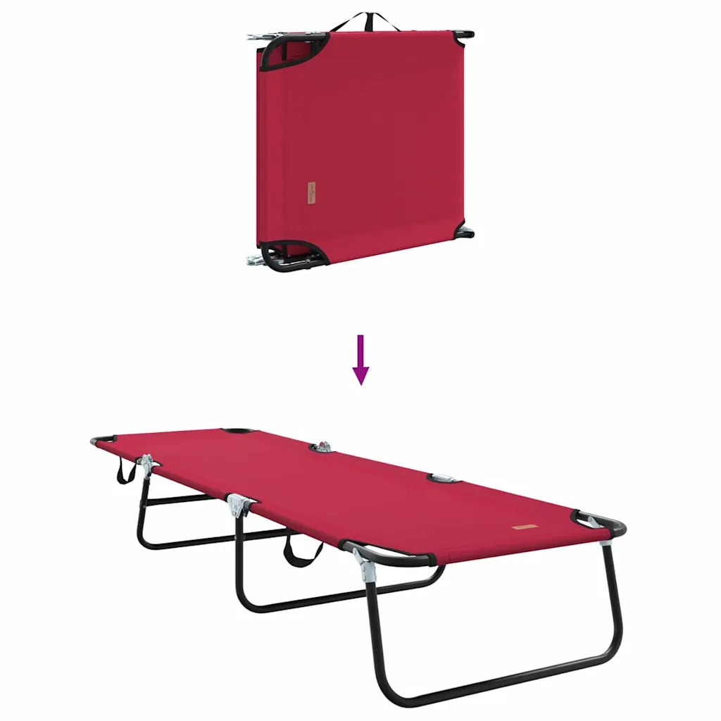 Lettino prendisole pieghevole Rosso 188 x 57 x 86,5 cm 42003142