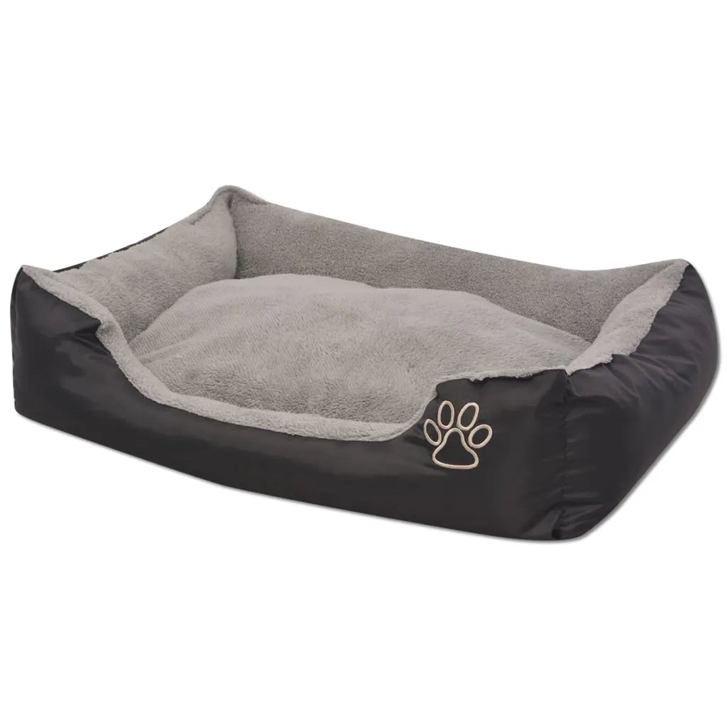 Cuccia per Cani con Cuscino Imbottito Taglia S Nero CFW5173098