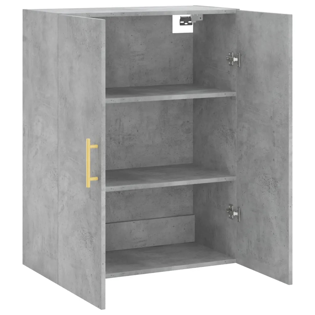 Armadietto a Muro | Mobile a Parete Grigio Cemento 69,5x34x90 cm