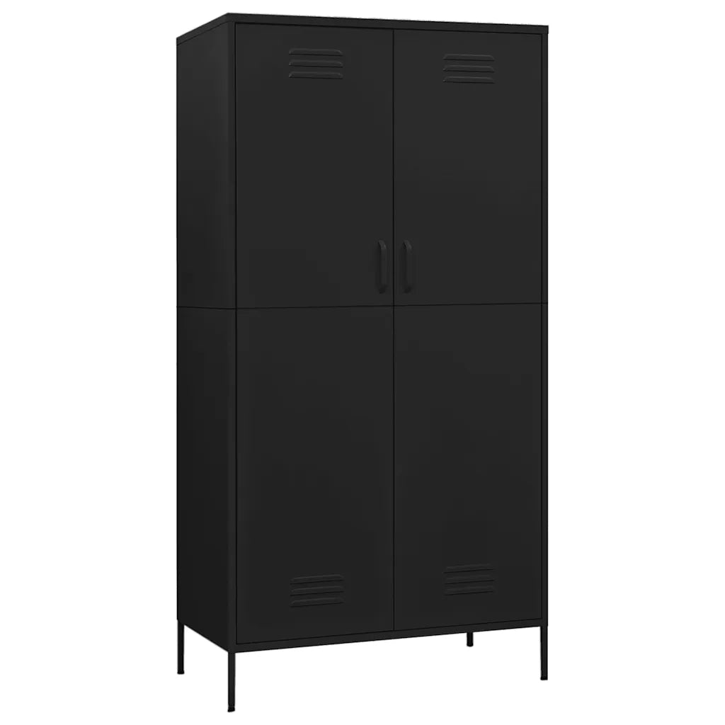 Armadio Nero 90x50x180 cm in Acciaio 336250