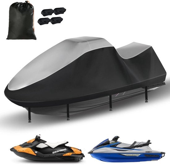 Hoes Jetski, impermeabile 420D, 3-zona, migliorata con 2 aperture di ventilazione, 4 cerniere a chiusura ermetica, copertura universale per tutti i meteo per Seadoo