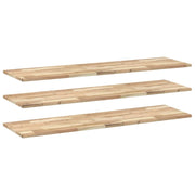3 pz Mensole da Parete | Scaffali a Parete | Ripiano a parete 160x40x2 cm Legno Acacia Non Trattato