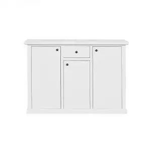 Credenza madia buffet in legno Shabby chic bianca mod modena 3 porte e 1 cassetto