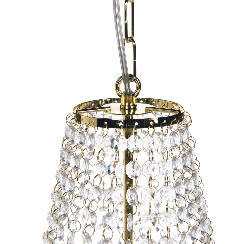 Lampadario in ferro con cristalli acrilici in stile glam Oro stile glamour