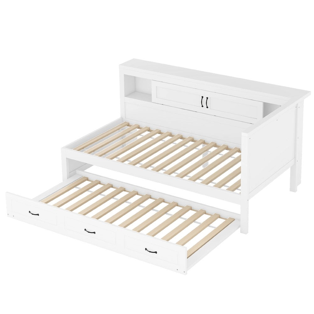 Letto Divano con LED e Contenitore Estraibile ¨C MINIMAL ¨C Bianco 90x200