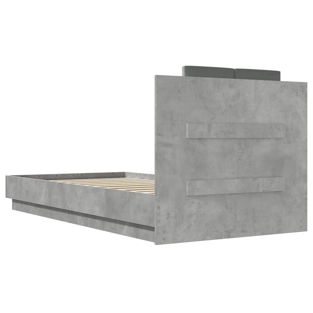 Giroletto Testiera Grigio Cemento 75x190 cm Legno Multistrato 3209978