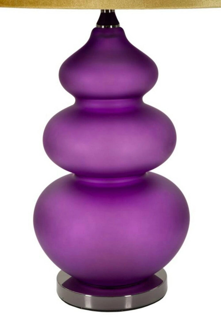 Lampada da tavolo Genovesi, Luce da scrivania , Luminaria da ufficio, Lampada da lavoro, 40x40 h70 cm, Viola e Giallo