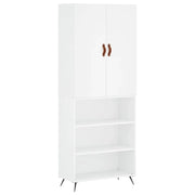 Credenza | Madia | Buffet da pranzo | Armadio da pranzo Bianca 69,5x34x180 cm in Legno Multistrato