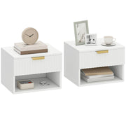 Tavolino da letto sospeso ¨C zephmum ¨C 40x34x29 cm, bianco