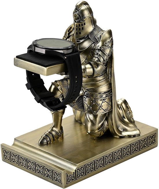 Standaard periferica per occhiali, gioielli, orologi, collane, supporti, vetrerie, torri, candelabri, penne, difensore, cavaliere, per ufficio e casa (bronzo)