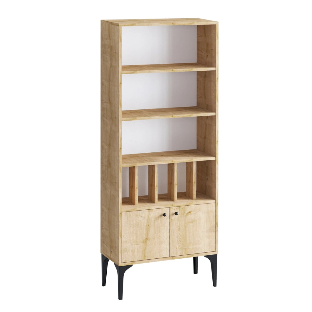 Libreria in legno "Pollux" - 60 x 30 x 175 cm - Rovere Zaffiro