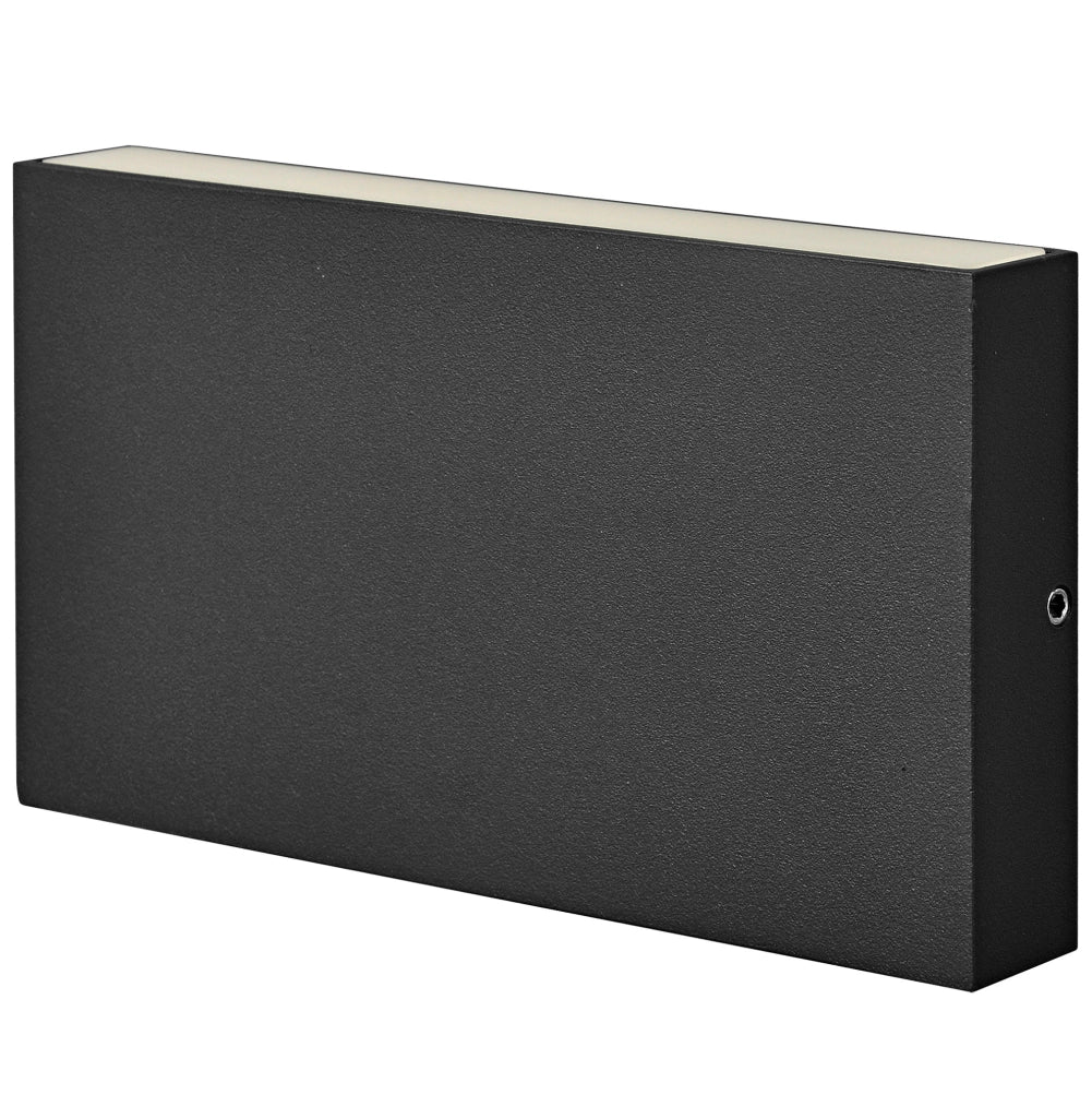 Applique esterna LED doppia rettangolare nera Polux