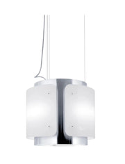 CAPPA DESSY cm 40 - Inox, vetro Bianco - 800 m3/h