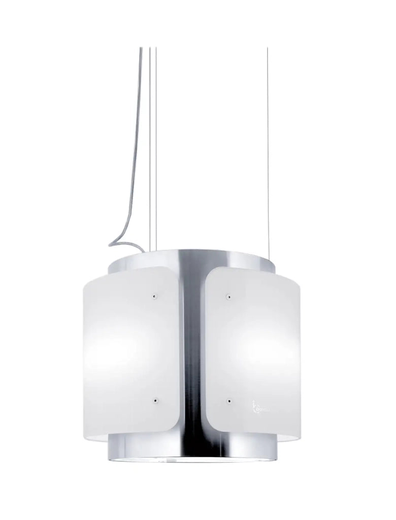 CAPPA DESSY cm 40 - Inox, vetro Bianco - 800 m3/h
