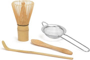Set di Matcha con Bastoncino di Bamboo - 11 cm - con Cucchiaio, Ciotola e Setaccio, con 4 pezzi