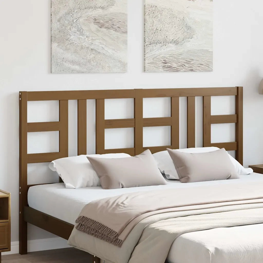 Testiera per Letto Ambra 146x4x100 cm in Legno Massello di Pino 817843