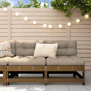 Divani Centrali da Giardino 2pz Ambra in Legno Massello di Pino 825516