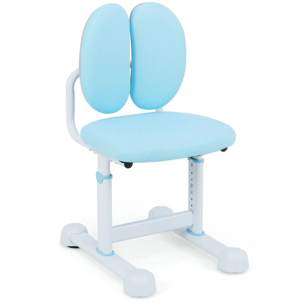 Sedia da ufficio regolabile per bambini 48 x 39 x 68-76 cm doppio supporto lombare comfort ottimale metallo blu 20_0011103