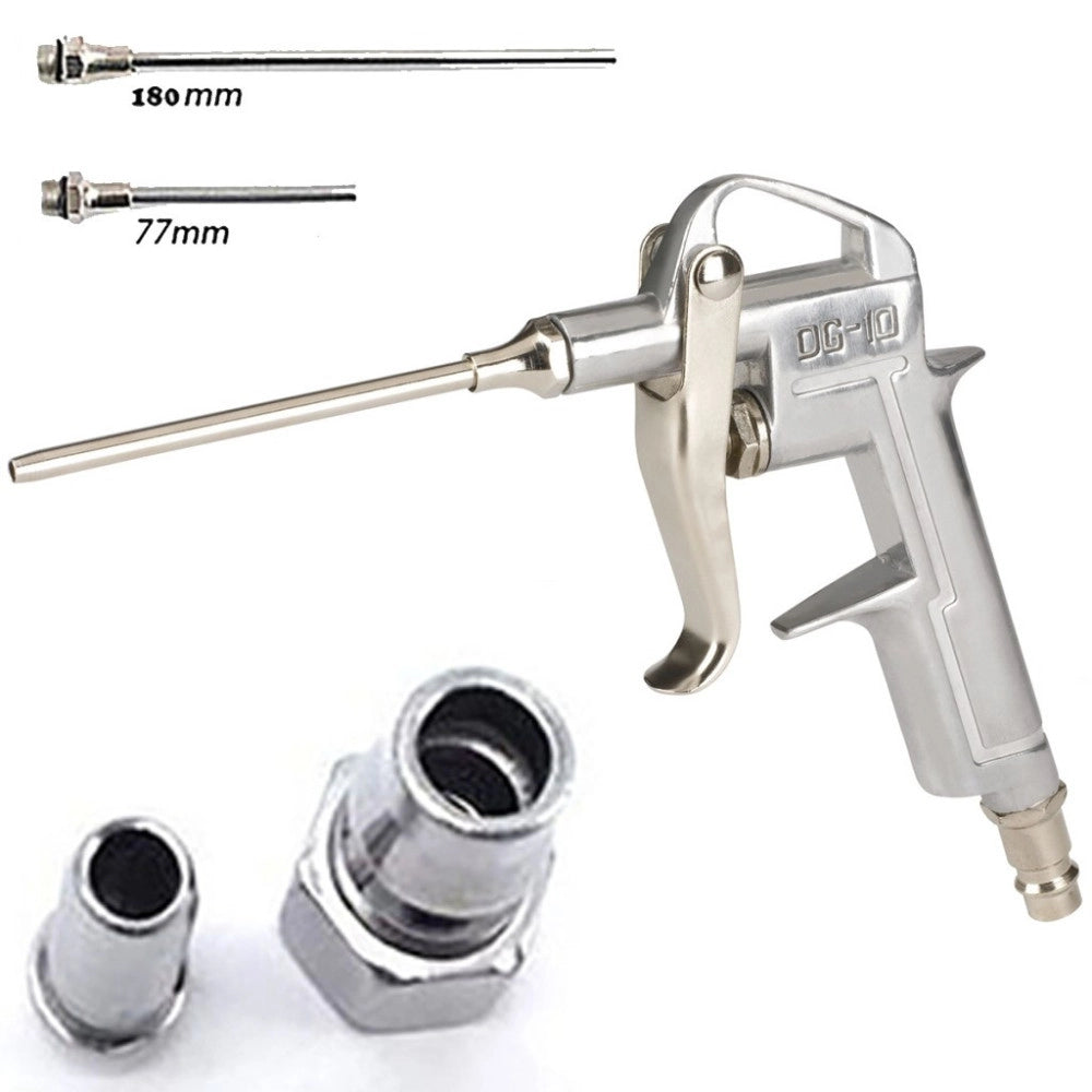 Trade Shop - Pistola Per Compressore Soffiaggio Aria Completo Di Accessori Becchi -