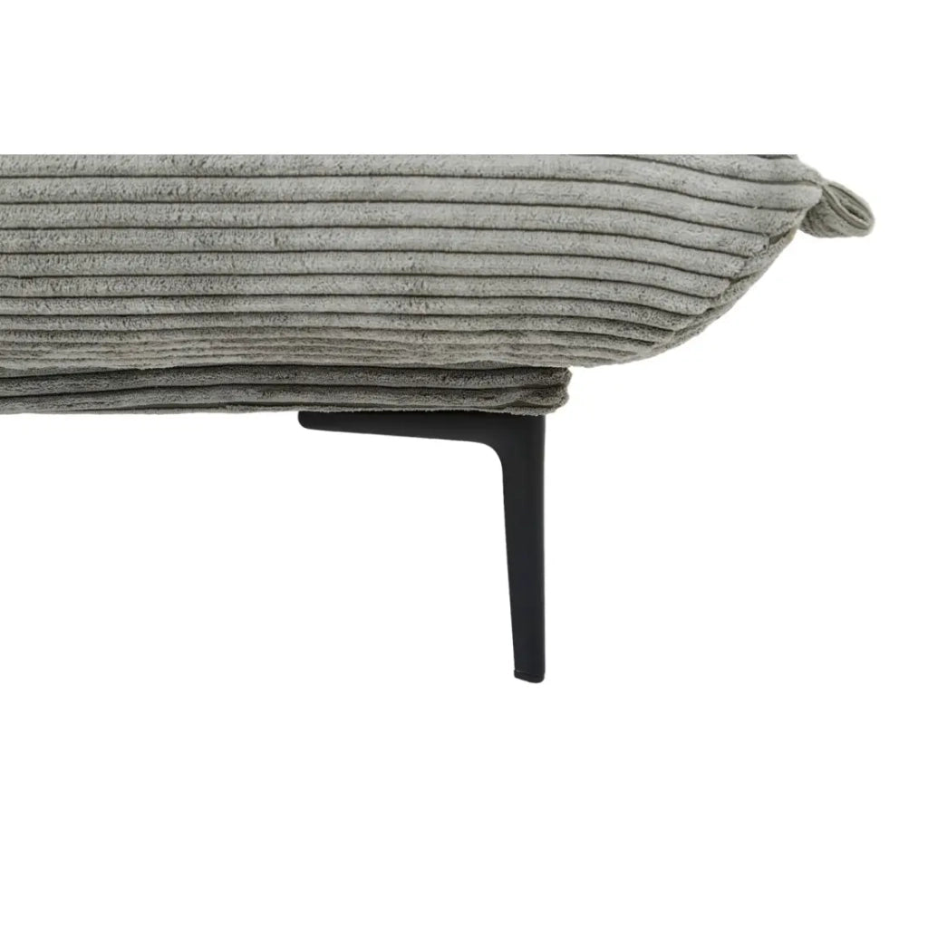 Divano letto VELARIS – Tessuto velluto grigio scuro – Struttura in legno – Materasso integrato – Elegante e compatto