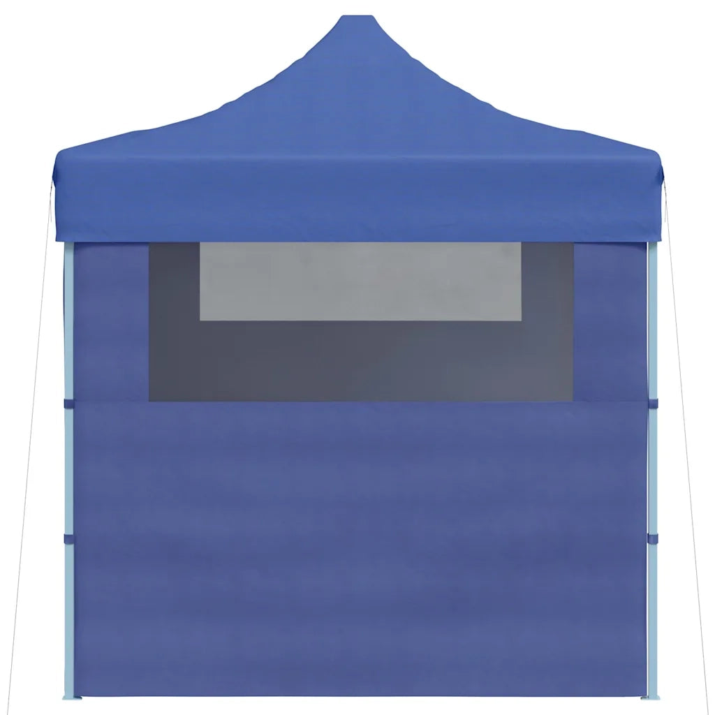 Gazebo | Pergolato Professionale Pieghevole con 3 Pareti 3x4m Acciaio Blu