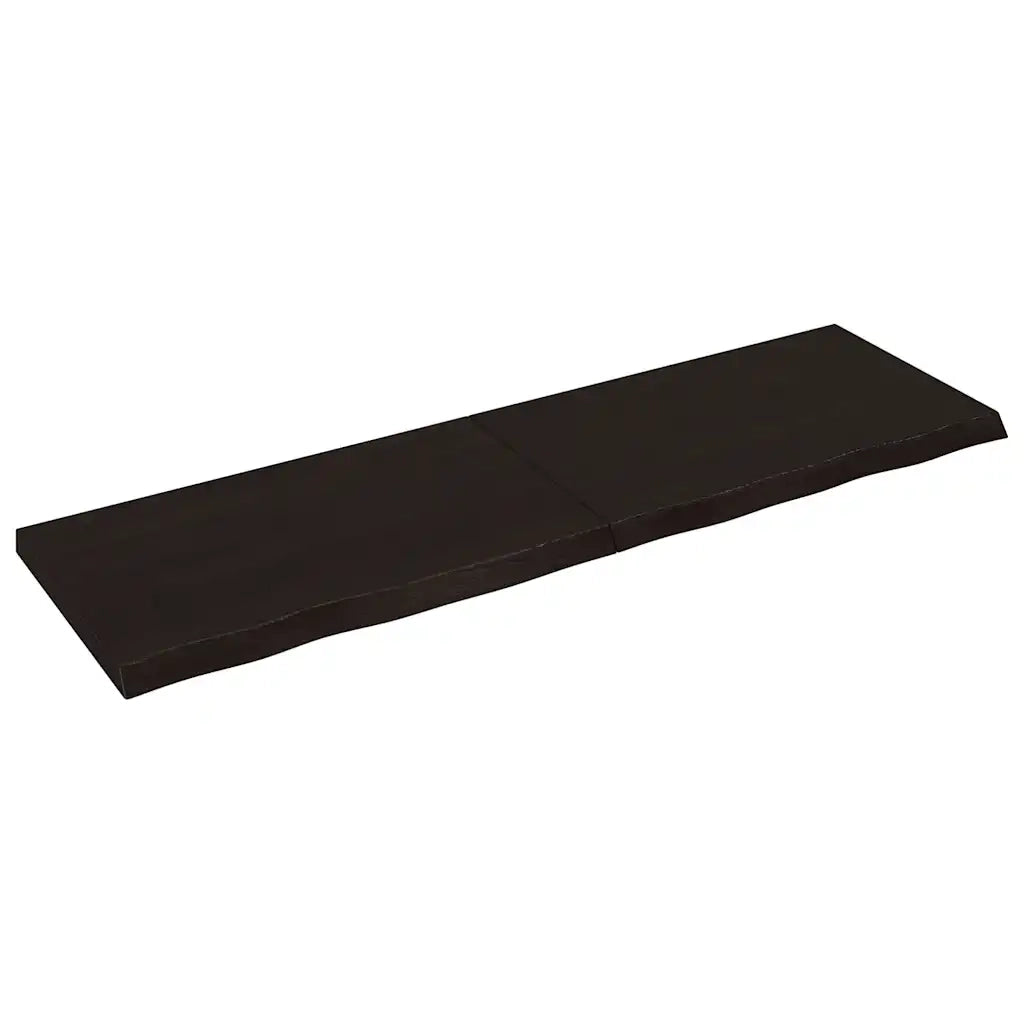 Ripiano Marrone Scuro 200x60x(2-6) cm Massello Rovere Trattatocod mxl 118392