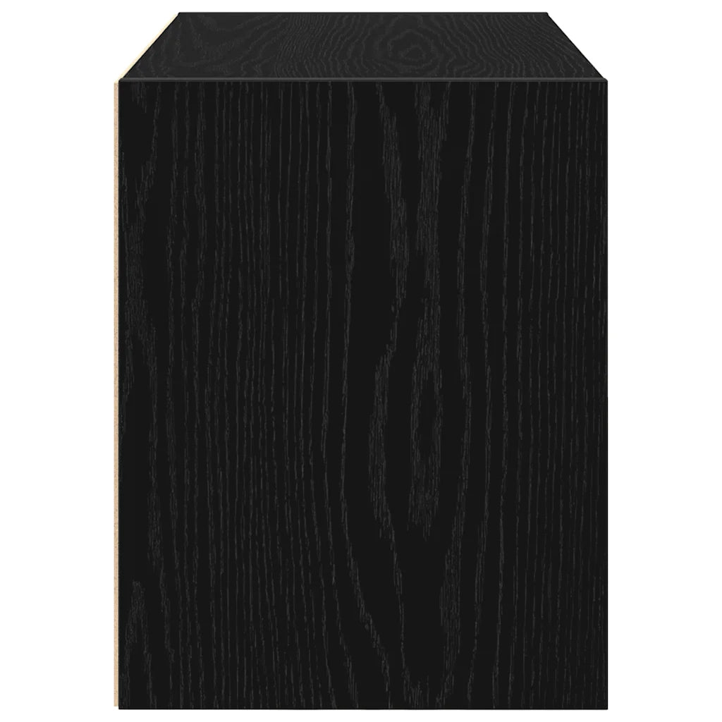Armadio con 2 Cassetti Rovere Nero 60x31x40 cm in Truciolato 858823