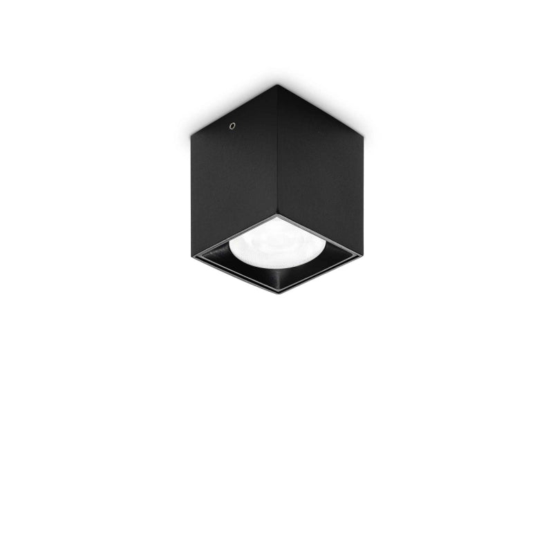 Lampada Da Soffitto Dot Pl Square Nero 3000K Ideal-Lux