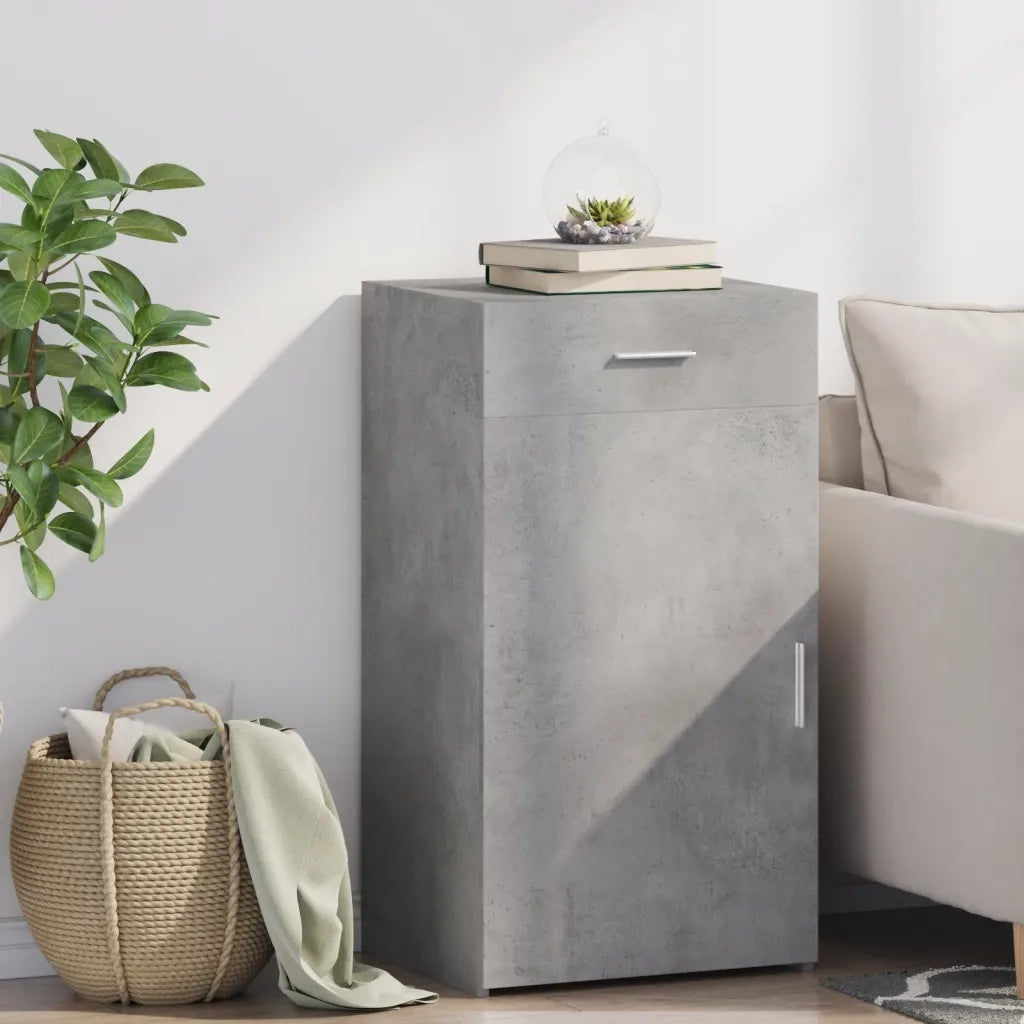 Credenza | Madia | Buffet da pranzo | Armadio da pranzo Grigio Cemento 50x42,5x93 cm in Legno Multistrato