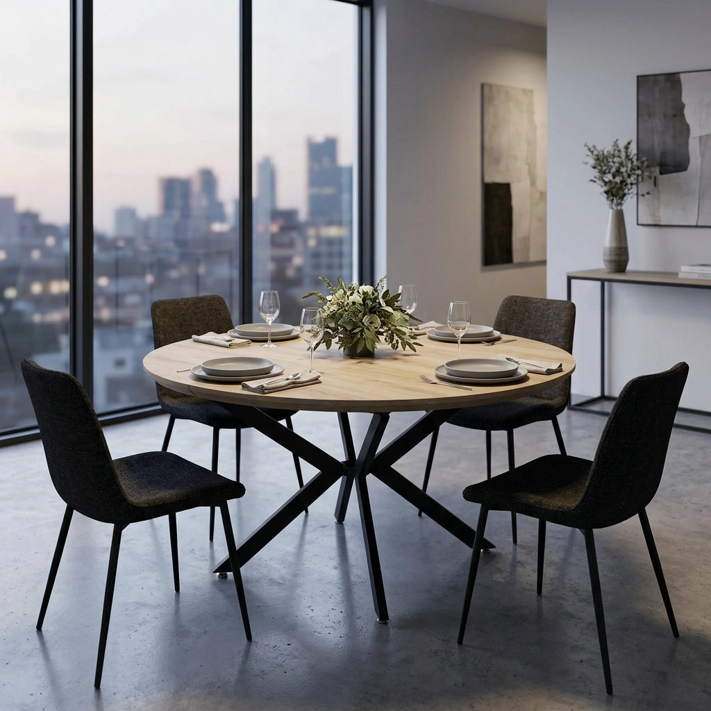 Tavolo da pranzo rotondo allungabile 120/160x120 - VESTA