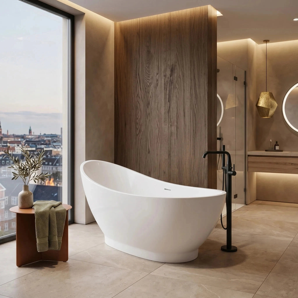 Vasca Da Bagno Freestanding Rea Sorento 180 Copritappo bianco