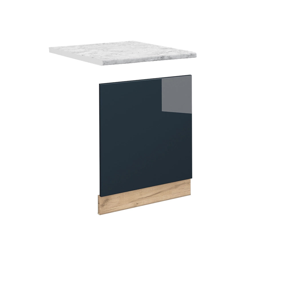 Vicco Mobili da cucina  Blu scuro lucido 60 cm , PL Marmo