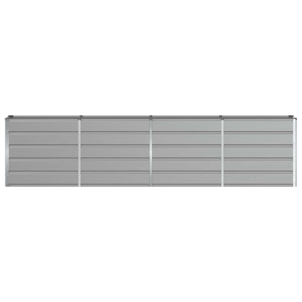 Moderna fioriera multiuso 160 x 40 x 75 cm per uso interno/esterno in acciaio grigio chiaro 02_0059186