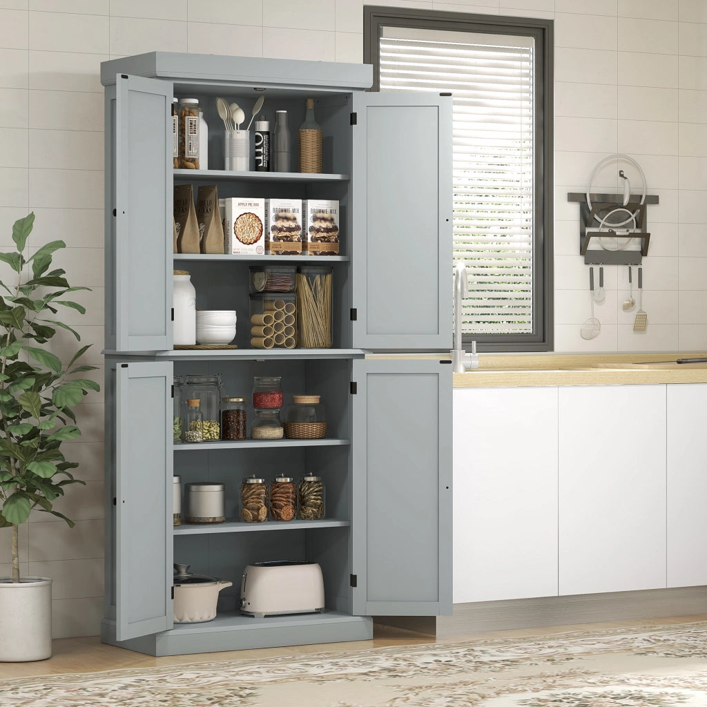 Armadio Cucina Moderno ¨C Zephmum ¨C 76x40,5x184cm Grigio